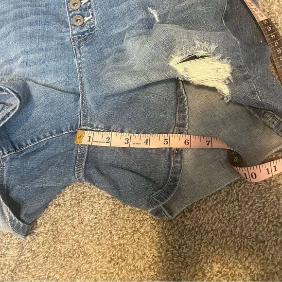 Torrid Distressed Button Front Denim Shorts - Picture 11 of 12